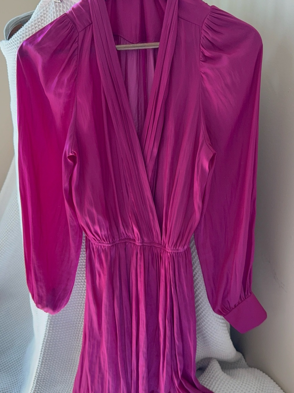 Zadig & Voltaire Fuchsia Long Sleeve Mini Dress
